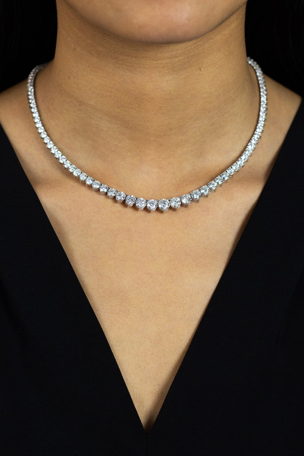 diamond tennis necklace womens​