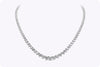 Round Diamond Tennis Necklace
