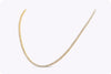 6.89 Carats Total Round Brilliant Cut Diamond Tennis Necklace in Yellow Gold