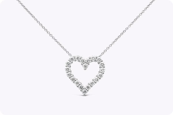 0.51 Carat Total Diamond Pendant Necklace in White Gold