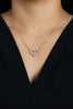1.13 Carats Total Brilliant Round Diamond Openwork Heart Pendant Necklace in Rose Gold
