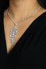 10.49 Carats Total Diamond Chandelier Pendant Necklace in White Gold