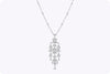 10.49 Carats Total Mixed-Cut Diamond Chandelier Pendant Necklace in White Gold