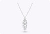 10.49 Carats Total Diamond Chandelier Pendant Necklace in White Gold