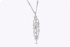 10.49 Carats Total Mixed-Cut Diamond Chandelier Pendant Necklace in White Gold