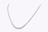 8.62 Carats Total Graduating Round Diamond Riviere Tennis Necklace in White Gold