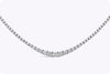 6.25 Carats Total Round Brilliant Cut Diamond Riviera Necklace in White Gold