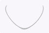 6.25 Carats Total Round Brilliant Cut Diamond Riviera Necklace in White Gold