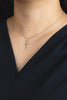 0.44 Carats Total Brilliant Round Diamond Cross Pendant Necklace in Rose Gold