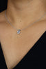 0.60 Carats Mixed-Cut Three Stone Diamond Pendant Necklace in White Gold