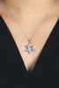 0.30 Carats Total Round Diamond Star of David Pendant Necklace in White Gold