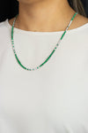 16.90 Carats Total Round Brilliant Cut Emerald & Diamond Tennis Necklace in White Gold