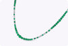 16.90 Carats Total Round Brilliant Cut Emerald & Diamond Tennis Necklace in White Gold