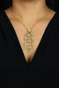 8.94 Carats Total Diamond Chandelier Pendant Necklace in Yellow Gold