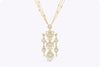 8.94 Carats Total Mixed-Cut Diamond Chandelier Pendant Necklace in Yellow Gold