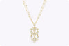 8.94 Carats Total Mixed-Cut Diamond Chandelier Pendant Necklace in Yellow Gold