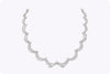 27.50 Carats Total Baguette & Round Diamond Elegant Collar Necklace in Platinum