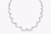 27.50 Carats Total Baguette & Round Cut Diamond Elegant Collar Necklace in Platinum