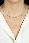 5.39 Carats Total Round Brilliant Cut Diamond Tennis Necklace in White Gold