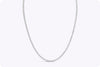 5.39 Carats Total Round Brilliant Cut Diamond Tennis Necklace in White Gold
