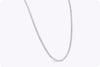 5.39 Carats Total Round Brilliant Cut Diamond Tennis Necklace in White Gold