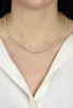 10.30 Carats Total Round Brilliant Cut Diamond Tennis Necklace in Yellow Gold