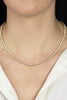 10.30 Carats Total Round Brilliant Cut Diamond Tennis Necklace in Yellow Gold