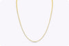 10.30 Carats Total Round Brilliant Cut Diamond Tennis Necklace in Yellow Gold