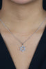 0.30 Carat Total Round Cut Diamond Star of David Pendant Necklace in White Gold