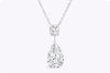 5.02 Carats Total Mixed-Cut Diamond Pendant Necklace in Platinum