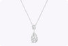 5.02 Carats Total Mixed-Cut Diamond Pendant Necklace in Platinum