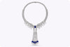 119.30 Carats Total Important Sapphire & Mixed-Cut Diamond Drop Necklace in White Gold