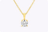 0.45 Carat Round Brilliant Cut Diamond Solitaire Pendant Necklace in Yellow Gold