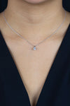 0.62 Carat Round Brilliant Cut Diamond Solitaire Pendant Necklace in White Gold