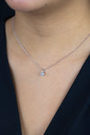 0.62 Carat Round Brilliant Cut Diamond Solitaire Pendant Necklace in White Gold