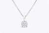 0.62 Carat Round Brilliant Cut Diamond Solitaire Pendant Necklace in White Gold