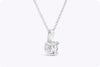 0.62 Carat Round Brilliant Cut Diamond Solitaire Pendant Necklace in White Gold