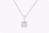 0.70 Carat Round Brilliant Cut Diamond Solitaire Pendant Necklace in White Gold