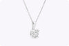 0.70 Carat Round Brilliant Cut Diamond Solitaire Pendant Necklace in White Gold