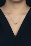 Alex Sepkus 0.16 Carat Round Cut Diamond Egg Pendant Necklace in Yellow Gold