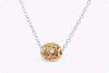 Alex Sepkus 0.16 Carat Round Cut Diamond Egg Pendant Necklace in Yellow Gold