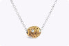 Alex Sepkus 0.16 Carat Round Cut Diamond Egg Pendant Necklace in Yellow Gold