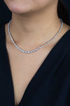 7.51 Carats Total Mixed-Cut Diamond Collar Necklace in White Gold