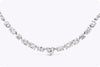 7.51 Carats Total Mixed-Cut Diamond Collar Necklace in White Gold