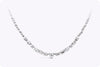 7.51 Carats Total Mixed-Cut Diamond Collar Necklace in White Gold