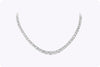 GIA Certified 31.46 Carats Total Round Brilliant Cut Diamond Riviera Necklace in Platinum
