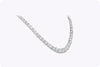 GIA Certified 31.46 Carats Total Round Brilliant Cut Diamond Riviera Necklace in Platinum