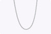 7.01 Carats Total Round Brilliant Cut Diamond Tennis Necklace in White Gold