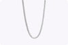 7.01 Carats Total Round Brilliant Cut Diamond Tennis Necklace in White Gold
