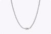 7.01 Carats Total Round Brilliant Cut Diamond Tennis Necklace in White Gold